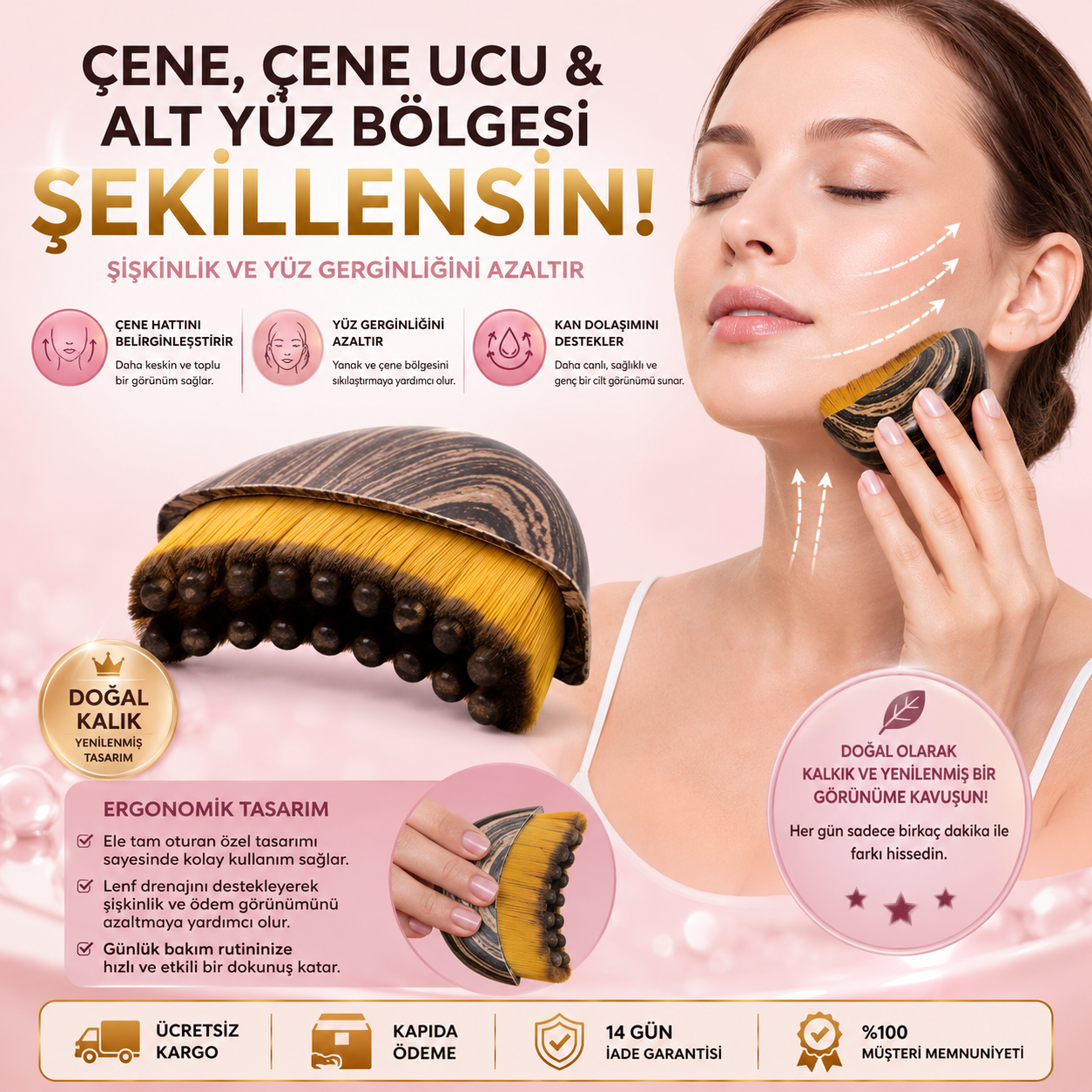 Faceva™ Çene Şekillendiren Yüz ve Gıdı Toparlayıcı Masaj Aleti