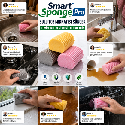 Smart Sponge Pro Toz Mıknatısı Sünger
