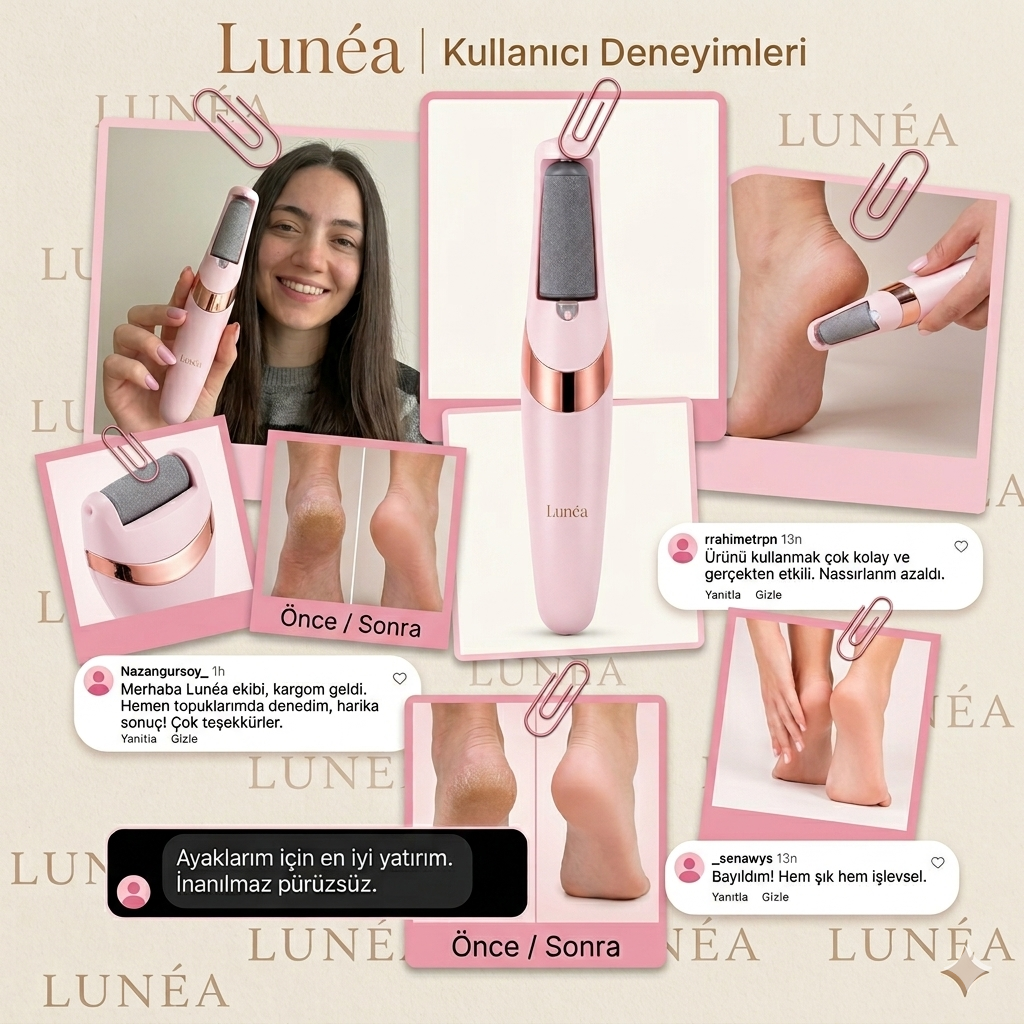 Lunea Pürüzsüzleştirici ve Nasır Temizleyici Ayak Bakım Aleti